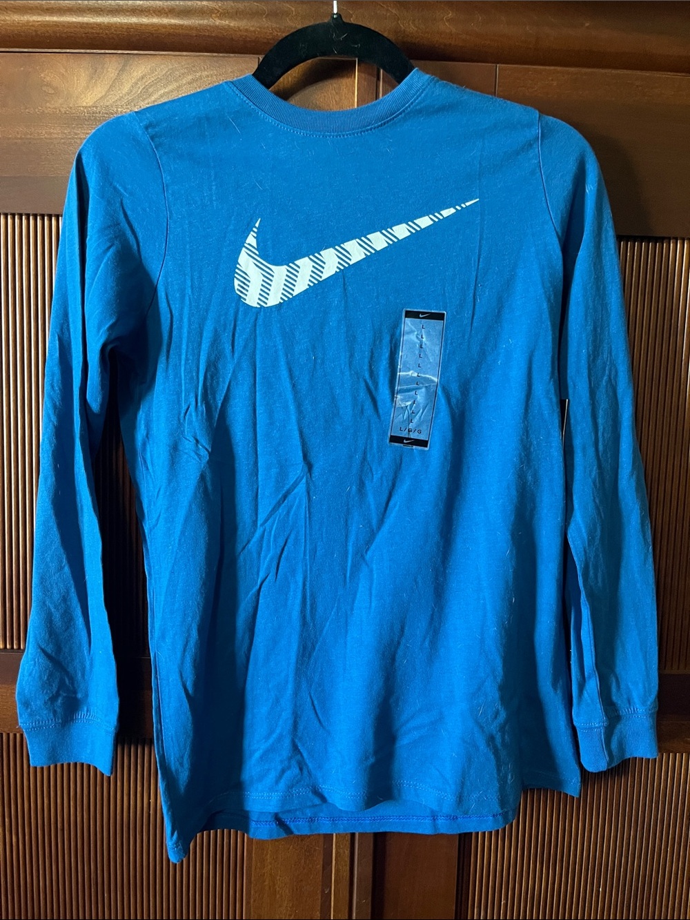 Nike Bright Blue Long Sleeve Swoosh Tee